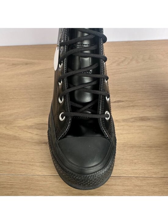 ✨Converse Chuck Taylor Wedge Platform Leather Sz 6.5 Women's Shoes Black A12827C - Picture 7 of 9